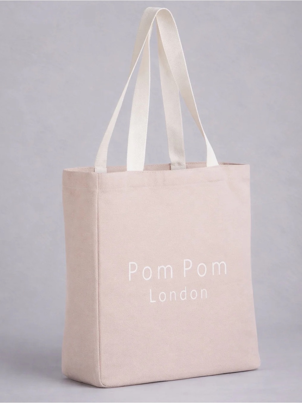 Pom Pom London Cream Canvas Tote